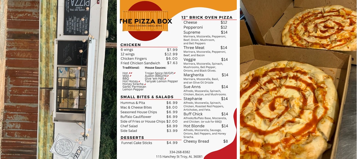 The Pizza Box, LLC. Menu